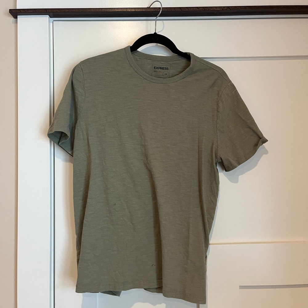 Olive green t shirt from Express, size Large
